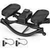 Lubirayi Rock Stepper con Bande Elastiche di Resistenza - Mini Stepper per Allenamento Domestico con Display Digitale Allenamento per Gambe e glutei