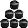 Didiseaon 6 Pezzi Kit Tappi di Scarico per Kayak in Gomma Nera, Impermeabili e Leggeri Facile Installazione, Accessori per Kayak Portatili e Barche Sportive