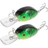 HYTROVE Esche da Pesca Artificiali Simulate 2 Pezzi 6, 5cm ABS | Leggero, Colore Verde, Design Realistico, per Pesca in Acque Diverse e Attività All'aperto