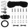 VILLCASE Kit di Ancoraggio Elastico per Kayak Fibbie in Nylon e Metallo, Facile da Installare e Smontare, Accessori per Barche da Pesca e Canoa