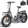 Fafrees F20 X-MAX bicicletta elettrica, 20 * 4,0 Pollici Fat Tyre E-bike, Batteria 30Ah/1440Wh, Mountain Bike Elettrica per Uomo, Adulti ebike Autonomia 120-180 KM (Grigio)