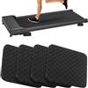 HEMOTON 4 Pezzi Tappetino Antiscivolo per Attrezzi da Fitness in Pu Nero, Assorbente Urti e Facile da Pulire, per Tapis e Cyclette in Palestra o Spazio Workout