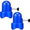 OKUMEYR 2 Pezzi Tappo per Trampolino Sferico Blu in ABS con Vite a Mano | Ricambio per Pali di Recinzione, Montaggio con Thumb Bolt, Accessorio per Parti del Trampolino