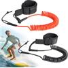 Gnaxyzthor 2 guinzagli per SUP da 3 m, con cinghia per il piede, in TPU da 5 mm, per tavola da surf, kayak, longboard, colore nero e arancione