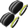 NULYLU Clip Riflettenti per Pantaloni da Ciclismo Taglia 1, Set | ABS e Tessuto, Banda Alta Visibilità, per Orli Pantaloni e Uso su Moto