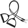 SEWOART Corde Elastiche per Stepper 2 Pezzi, Nero, 15 Lbs | Clip a Doppia Chiusura, Impugnature Ergonomiche Antiscivolo, ABS e Nylon, per Stepper e Panche