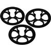 OFFIGAM 3 Pezzi Protezione Catena Bicicletta in Plastica Nero per Guarnitura Mountain Bike, Copertura Leggera ad Alta Efficienza per Catena Bici da Montagna