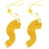 POPETPOP 2 Pezzi Nappa Gialla in Stile Tradizionale Cinese per Taichi, Accessorio Elegante Nodo Cinese, Decorazione Versatile per Allenamento e Arti Marziali