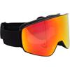 Generic Maschere da Sci Protezione UV400 Antiappannamento Leggere per Uomo Donna Snowboard e Ciclismo con Lenti Magnetiche Intercambiabili (Lente rossa con montatura nera)