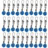 CHICAMPERA Connettore Space Bean Blu per Pesca 100 Pezzi in Acciaio Inox | Acqua Veloce e Profonda, Riduce L'attorcigliamento della Lenza, Aggancio Rapido
