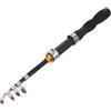 HONMEET Canna da Pesca Telescopica Mini in Fibra di Vetro, Portatile e Ultracorta, Resistente e Flessibile per Avventure di Pesca al Lago al Mare