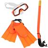 HAKIDZEL Set da Snorkeling per con Maschera Anti-perdita, Pinne Leggere 25-30 e Snorkel Asciutto, per Nuoto e Beach