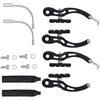 HORIALENCE Set Pinza Freno Bicicletta Nero Acciaio 2 Paia per Road Bikes | Freno Lineare per Ruota Anteriore e Posteriore, Parti Bici Affidabili, Installazione Semplice e Silenziosa