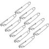 Generic Confezione da 10 Clip a Scatto per Palangari in Acciaio Inossidabile con Morsetto a Pinza Mm per Prestazioni Eccezionali