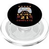 Controller Gamepad per videogiocatori Co 21° Compleanno Livello 21 Completato PopSockets PopGrip per MagSafe