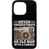 Vintage photographer and Videographer Custodia per iPhone 13 Pro vecchio, con, retro, macchina fotografica, fotografia