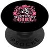 Western Cowgirl Birthday Party Apparel Stivali da cactus con stampa mucca cowgirl occidentale per 4° compleanno PopSockets PopGrip Adesivo