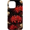Red Spider Lily Japanese Floral Custodia per iPhone 13 Pro Max Arte botanica del giglio rosso di ragno di Higanbana