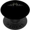 Kawaii Cat Pet Veterinary Minimalist Des Carino Heartbeat Cat Proprietario di animali Line Art Amanti degli animali PopSockets PopGrip Adesivo