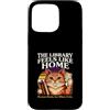 Cat Library Reading Book Lover Custodia per iPhone 15 Pro Max La biblioteca sembra casa perché i libri sono dove vivo