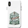 Christianity Faith Prayer Motivational Q Custodia per iPhone X/XS Divertente Cristiano Gesù Operaio edile