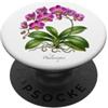 The Botany Bureau Falena orchidea pianta illustrazione Phalaenopsis PopSockets PopGrip Adesivo