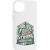 Christianity Faith Prayer Motivational Q Custodia per iPhone 14 Plus Divertente Cristiano Gesù Operaio edile