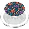 Octopus Pattern Motivo a forma di polpo, oceano, vita marina, corallo, arte marina subacquea PopSockets PopGrip per MagSafe