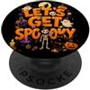 ASkeletonLovers Skeleton Let's Get Spooky Halloween Strega Carino Costume Bambini PopSockets PopGrip Adesivo