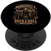 Patriotic USA Rock Music & Drum Lover Ed Theodore Roosevelt Batterista Divertente presidente americano americano PopSockets PopGrip Adesivo