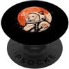 Vintage Poodle Aesthetic Japanese Graphi Arte minimalista giapponese anni '70 retrò spazio barboncino cane mamma papà PopSockets PopGrip Adesivo