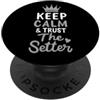 Detti divertenti sulla pallavolo per squ Pallavolo Keep Calm And Trust The Setter Giocatore Pallavolo PopSockets PopGrip Adesivo