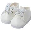 Suxdlan Scarpe da Bambola da 18 Pollici 1 Paio di Scarpe da Bambola in Tessuto Bianco per Bambole da 18 Pollici con Lacci Accessori Decorativi Fai da Te per Giochi di finzione, Esposizione