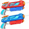 Tuxvealu PlsMupn 2 PCS Pistola ad Acqua per Bambini, 280 ML Potente Fucile ad Acqua, Pistola Acqua Giocattolo Gittata di 8,8 metri, Water Gun Idea Regalo per Battaglie Estive in Giardino Piscina