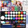 LPAOIS Body Painting 52 Truccabimbi Kit Anallergici Atossici,Trucca Bimbi,Halloween Make Up Body Painting Colori Face Painting Colori per Truccabimbi,Coloranti Naturale e Sicuro,Feste,Trucco