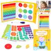 OFFCUP Conteggio e Matematica Fraction Puzzle Board, Frazione di Piastrelle e Cerchi Magnetici, Piastrelle di Frazioni Magnetica (Stile Ippopotamo)