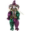 Pegciuho Bambola Pierrot Porcellana Clown Triangolo Harlequin Modello Ornamento Riempita Cotone Struttura Interna Adatta a Regalo Casa Scrivania, Multicolore