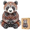 Lubiwood Puzzle in legno Lubiwood Panda Goffo dalla forma unica (29x21 cm) - 147 pezzi intricati, include una confezione regalo in legno coinvolgente