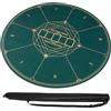 COSTWAY Tappetino da Poker 100 cm, Panno Copritavolo Portatile per Texas Hold'em Blackjack Carte Casinò, Tappeto Verde da Gioco in Gomma Antiscivolo, per 8 Giocatori, con Borsa (100 cm)