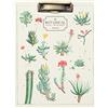 Grupo Erik Portablocco A4 con Pinza Botanical Cacti - Cartella Portadocumenti Rigida con Clip, Block Notes e Tasca Interna | Cancelleria Botanical Cacti Collection