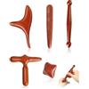 UYRVAPE 5pcs Massaggiatori in legno, accessori, massaggiatori per piedi, accessori per fisioterapia, strumenti per massaggio, facili da trasportare, per massaggio piedi