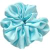 Wambere Elastico per capelli in raso Scrunchies, morbido elastico in seta, per donne e ragazze, colore blu cielo