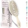 Ninabella Spazzola Capelli Districante Senza Tirare - Spazzola per Capelli Ricci, Mossi, Lisci e Fini - Spazzola Capelli Donna - Capelli Bagnati o Asciutti - Marble Edition - Avorio