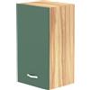 Shally Dogan Pensile da Cucina Armadio Sospeso da Parete in Legno Design Minimal Colore Verde