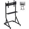 StarTech Supporto per monitor per simulatori di guida - Supporto TV per cockpit - Regolabile in altezza - Con rotelle - Per televisori e monitor da 81-165 cm - Per un singolo schermo - Colore: nero