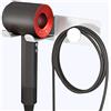 FLE Supporto per asciugacapelli da parete, in acciaio inox, autoadesivo, per asciugacapelli Dyson Supersonic, bianco