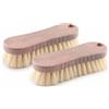 Vigar Confezione di 2 spazzole multifunzionali, setole resistenti dure, spazzola per strofinare con manico ergonomico per bagno, doccia, vasca, piastrelle, parete, 16,5 x 6 x 4 cm, marrone