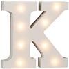 Out of the Blue, lettera K, illuminata di blu, con 8 LED