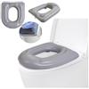 HJYDGJ Cuscino Donut Elevato per Sollievo dal Dolore al Coccige - Cuscino Gonfiabile con Ventosa Lavabile, Cuscino da Seduta Più Spesso per Toilette per Adulti, Sedile WC Regolabile con Pompa - Con
