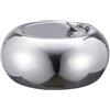 MEMOFYND Posacenere in acciaio inox con coperchio, riutilizzabile per sigarette e sigari, grande capacità, antivento, ignifugo e inodore